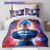 Vegito Pattern Bedding,Quilt Set Quilt Cover Pillowcase Home Birthday Gift (1 * Duvet Cover + 2 * Pillowcase, Without Core)