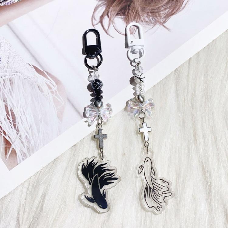 Modern Traditional Fusions Keychain Exquisite Craftsmanship Carp Charm Gift For Home Office Travel Essential