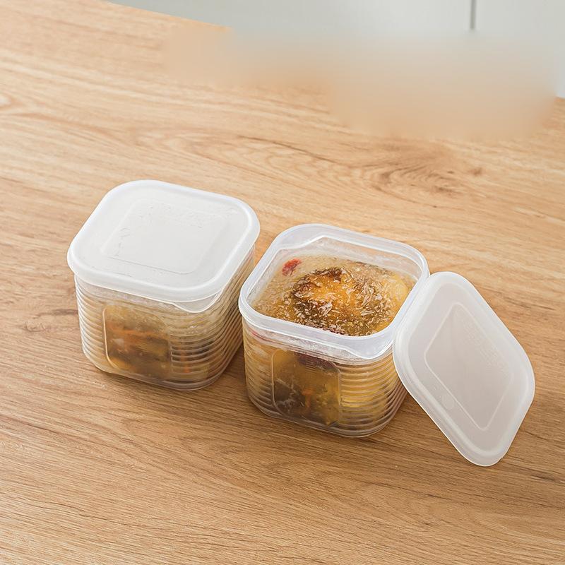 Kitchen Coup Storage Box with Scale Transparent Airtight Lock Leakproof Soup Freezer Storage Container Food Storage Case