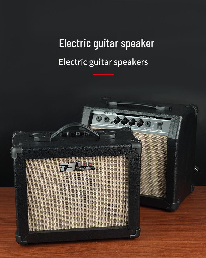 Portable Guitar Amp Saxophone Keyboard Acoustic Guitar Electric Wind Instrument Rechargeable for Outdoor Performance