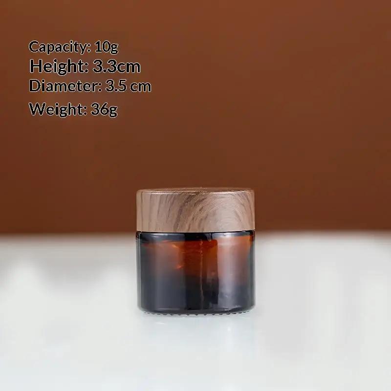 10/15/20/30/50/60g Dark Tan Cream Bottle Glass Separate Bottle Face Cream Eye Cream Box Empty Container Refillable Bottles