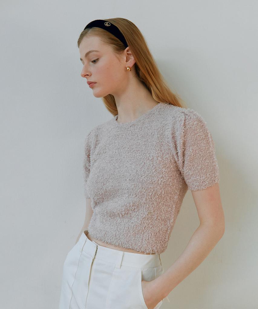 ROLAROLA Puff Knit Top Pink