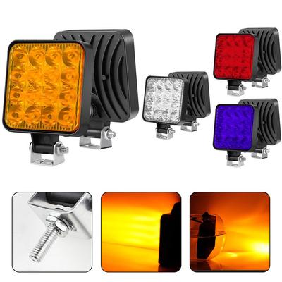 Far LED Mini Pătrat 48W 12V Vehicul Off-Road & Stivuitor, Articol Fierbinte Transfrontalier