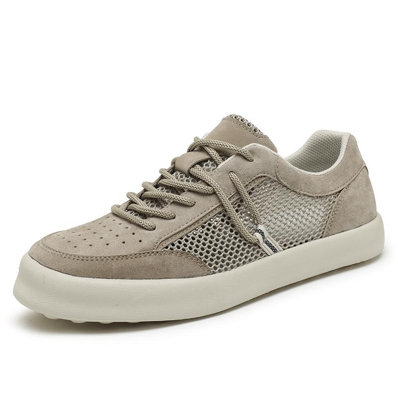 

Fashion Breathable Mens Suede Leather Shoes Summer Sports Shoes Casual Lightweight Treking Footwear Fashion Sneakers Non Slip Trainers 44 песочный
