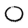Korean Minimalist Black Agate Beaded Necklace with Freshwater Pearl Clavicle Chain for Women