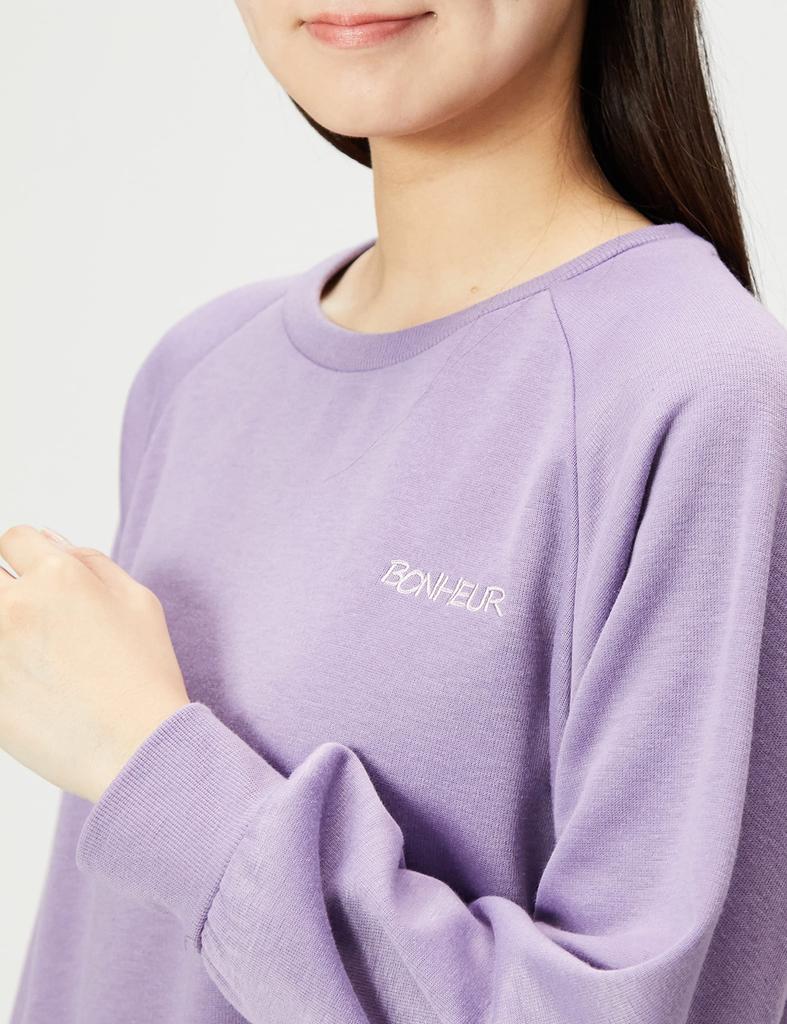 Room Wear Tuche Long Sleeve Long Pants Boa Fleece Lining Biolet LL [Gunze] Women's