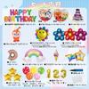 Deerzon Birthday and Anpanman Balloon Set for and 3rd Year Old Boys and with Birthday Numbers Decorations, Dokin-chan 1st, 2nd, Girls, (Dokin-chan)