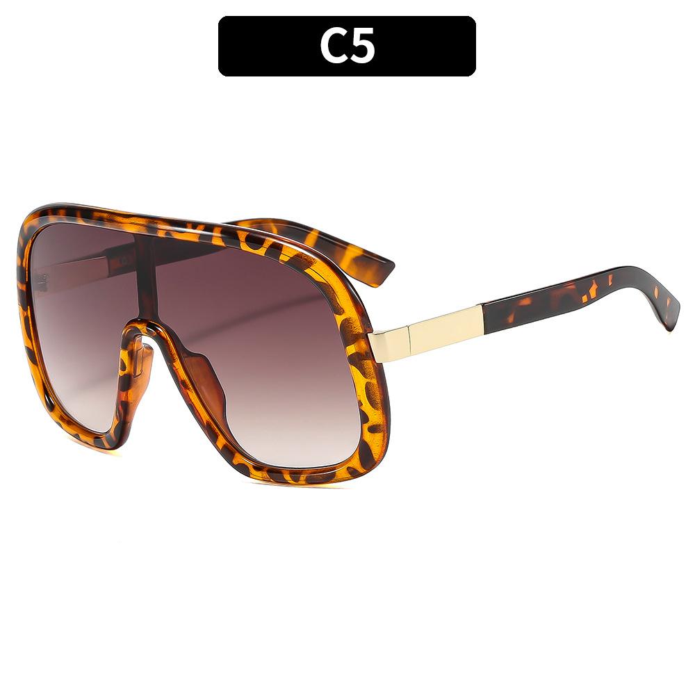 Fashion UV400 Sunglasses One-Piece Large Frame High-End Sun Protection for Women Trendy Personality