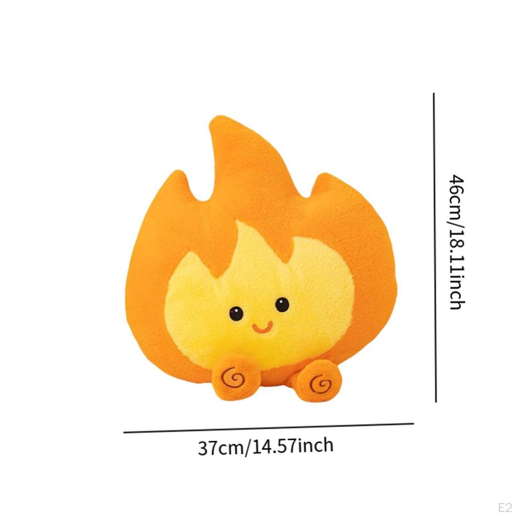 Cartoon Flame Plush Toy,Stuffed Toy Outdoor Camping Room Decoration,Reading Pillow,Fun Soft for