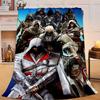 1PC Assass Warrior Flannel Blanket Gift, Suitable for Both Men And Women, Soft Ideal for Beds And Sofa, Birthday Or Christmas Gift