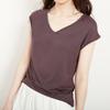 Summer Sleeveless T Shirt Women's V Neck Short Sleeved Loose Plus Size Vest Solid Color
