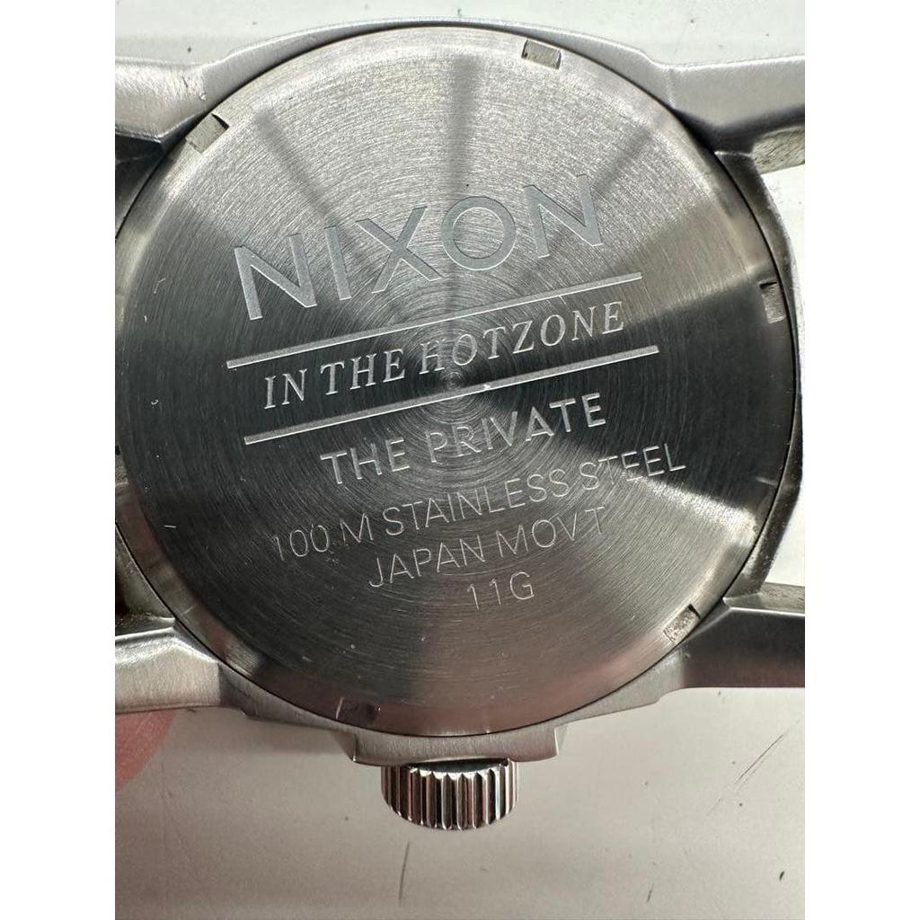 Used NIXON THE PRIVATE watch 100M waterproof box with warranty card and frame