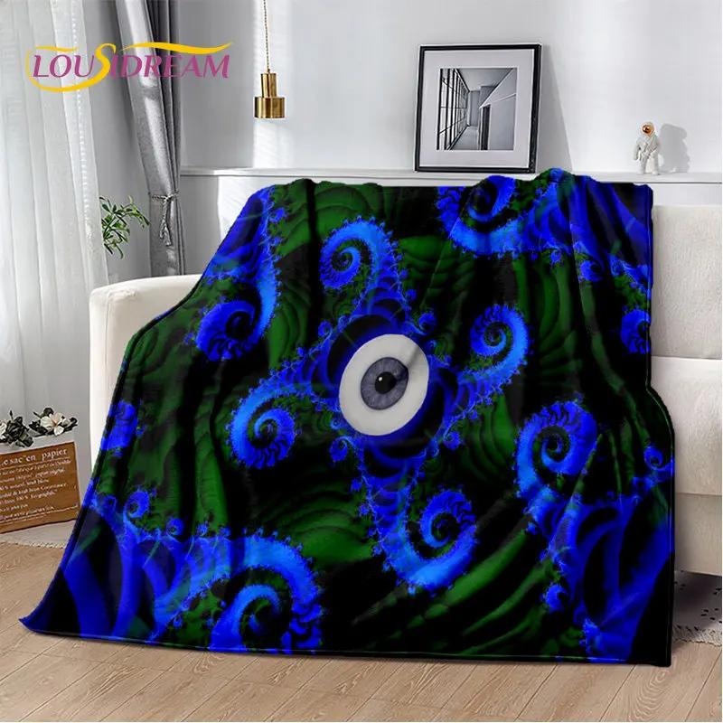 Cobertor de pelúcia macio Evil Eye Nazar Tree of Life, cobertor de flanela para sala de estar, quarto, cama, sofá, capa de piquenique para crianças