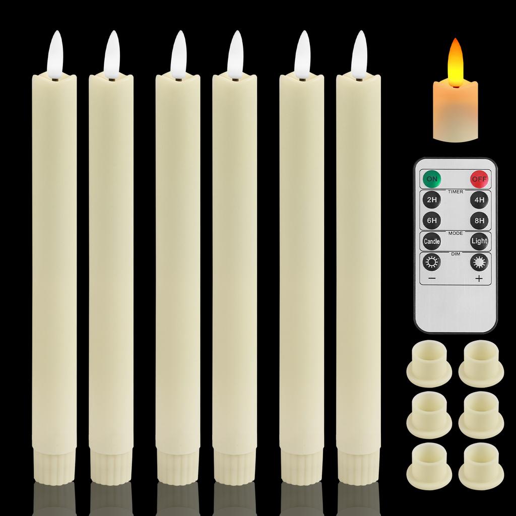 17CM Flammlose LED-Stumpenkerze mit Fernbedienung, flackernde elektronische Kerze, Kerzenständer, Fensterkerze für Halloween, Weihnachtsdekoration