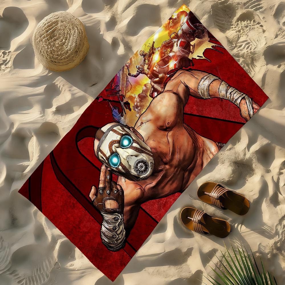 

Game B-Borderlands-S 4 Towel Soft Lightweight Anti-Sand Large Beach Towel Quick-Drying Bath Sports Family W40*H60(CM)