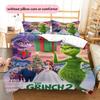 1 ST Grinch patroon Beddengoed Dekbed Set Dekbedovertrek Kussensloop Huisdecoratie Verjaardagscadeau (1 dekbedovertrek + 2 kussenslopen, zonder binnenkussen)