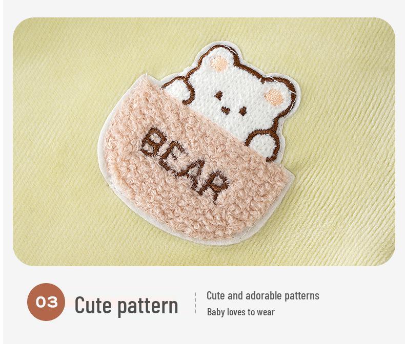 Hohe Taille Baby Fleece Set: Bauchschutz Winterkleidung - Verdicktes zweiteiliges Set für Herbst/Winter, kein Ausziehen nötig