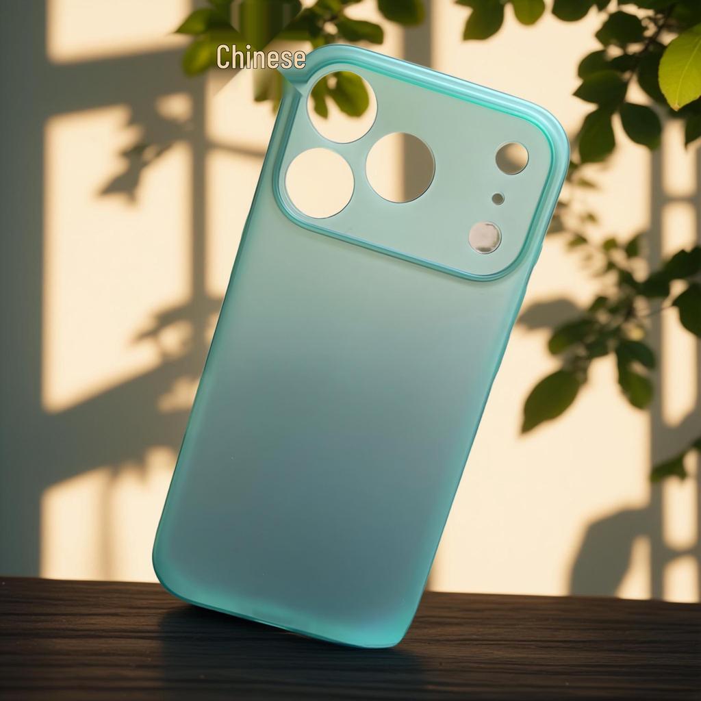 Transparent Premium Orange Anti-Fingerprint Phone Case for iPhone 17 Pro Max – Fully Covered Buttons