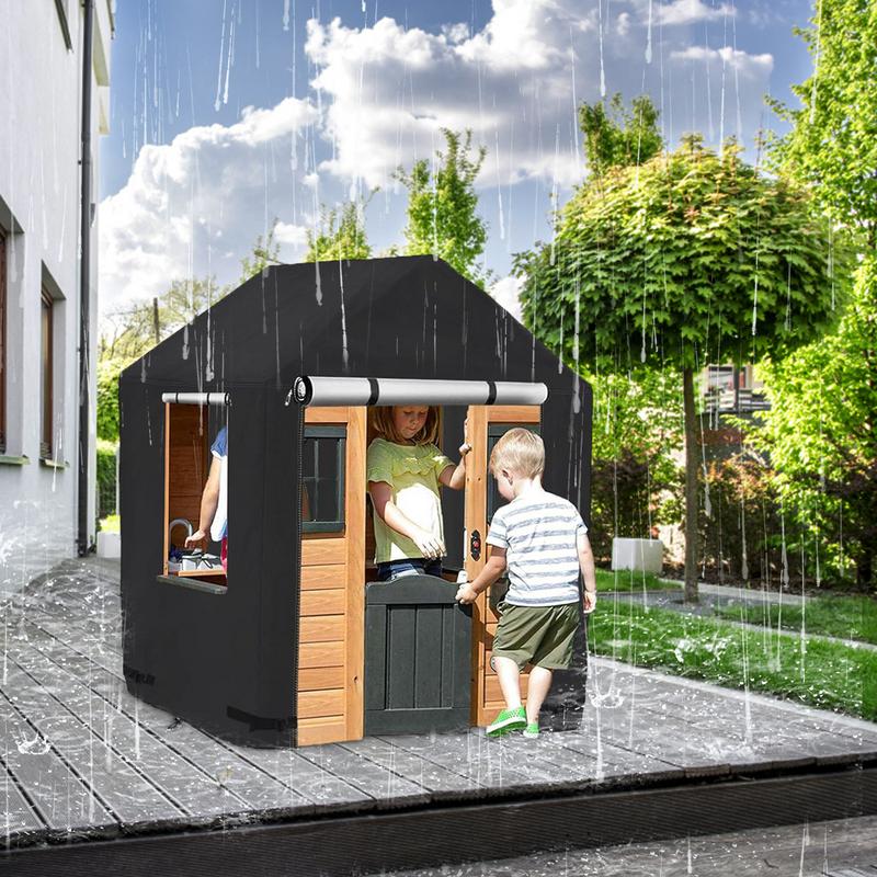 Outdoor Playhouse Cover Waterproof And Sun-Resistant Cover All-Weather Protector 420D Oxford Fabric Cover For Garden Cottage