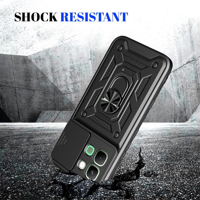 For Infinix Note Edge 5G Case Car Push Window Holder Armor Phone Case For Infinix Note Edge 5G Slide Camera Protect Back Cover