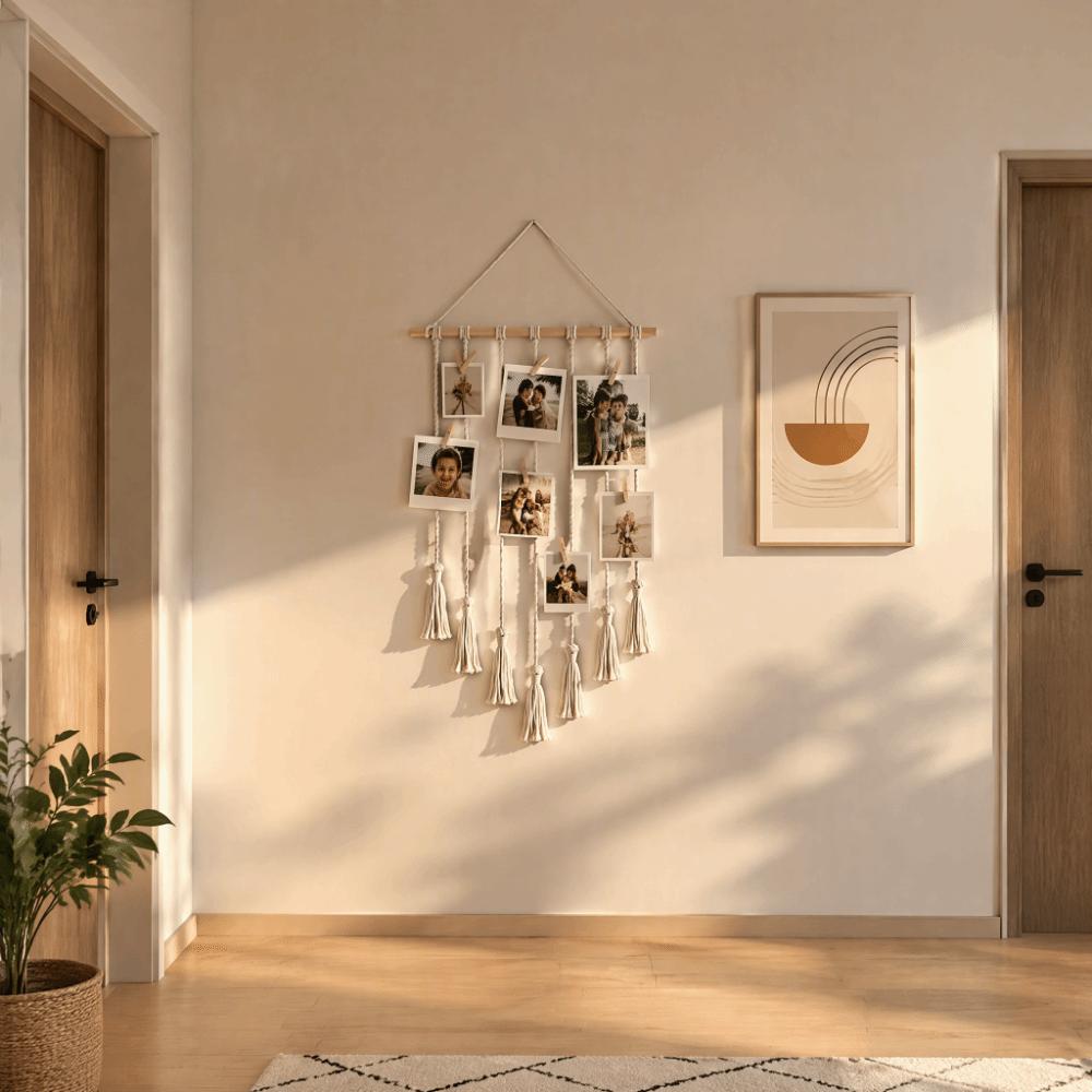 25.59 X 15.75 In Macrame Wall Hanging 25 Wood Clips Boho Wall Decor Bedroom