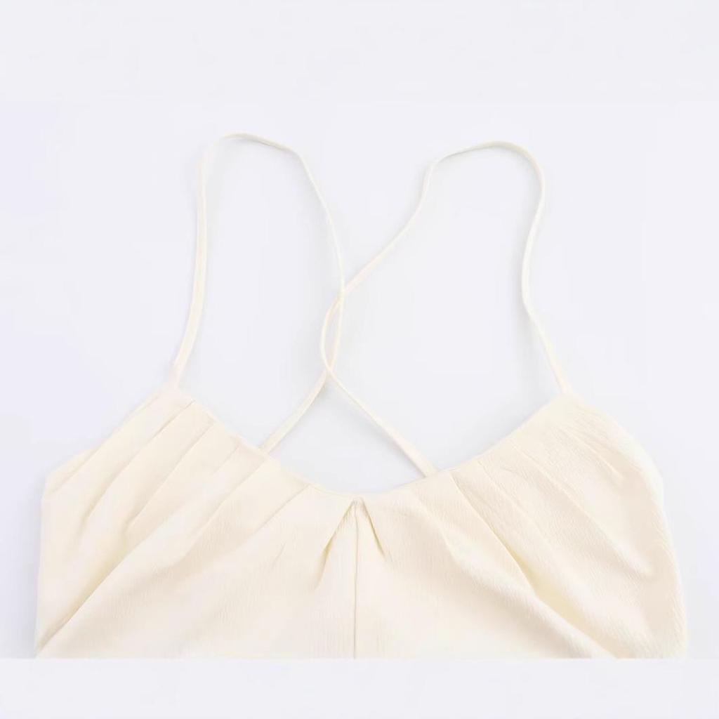 2025 Spring Women's European & American Style Versatile Pleated Top