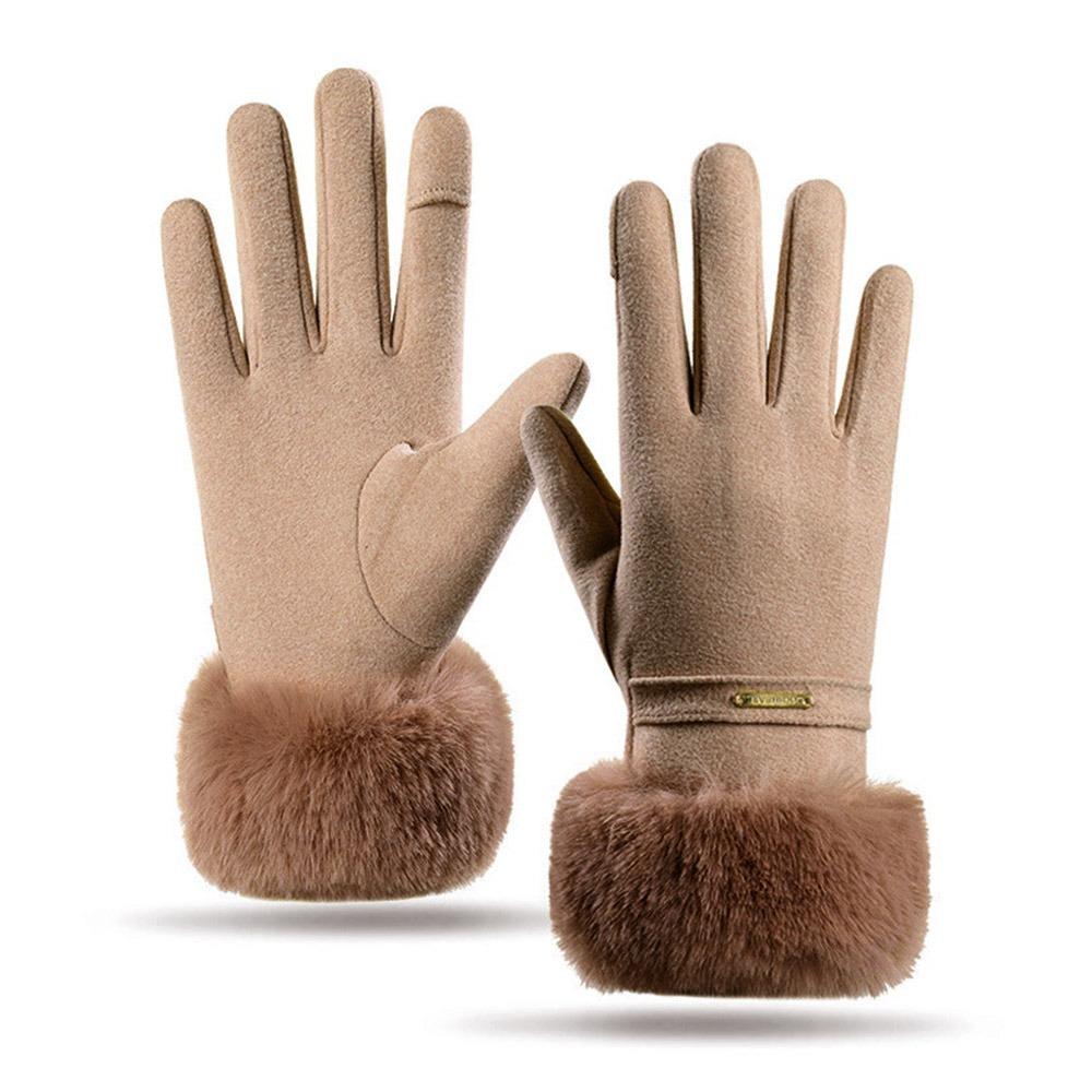 Waterproof Cold-proof Gloves Windproof Touch Screen Gloves Cute Winter Warm Gloves Cold Weather