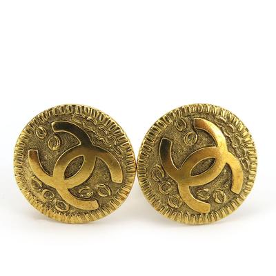 Gebrauchter CHANEL Ohrring Metall 15,2g goldfarben Accessoires