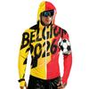 Men's Casual Raglan Sleeve Hooded Long Sleeve Sun Protection Jacket Lightweight Zip Up Soccer Graphic Print Outdoor Windbreaker