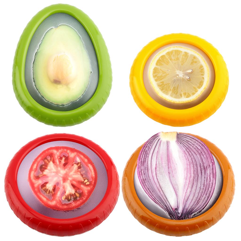 4 stücke Lebensmittel Schoner Mit Deckel Avocado Keeper Frische Obst Gemüse Lagerung Container