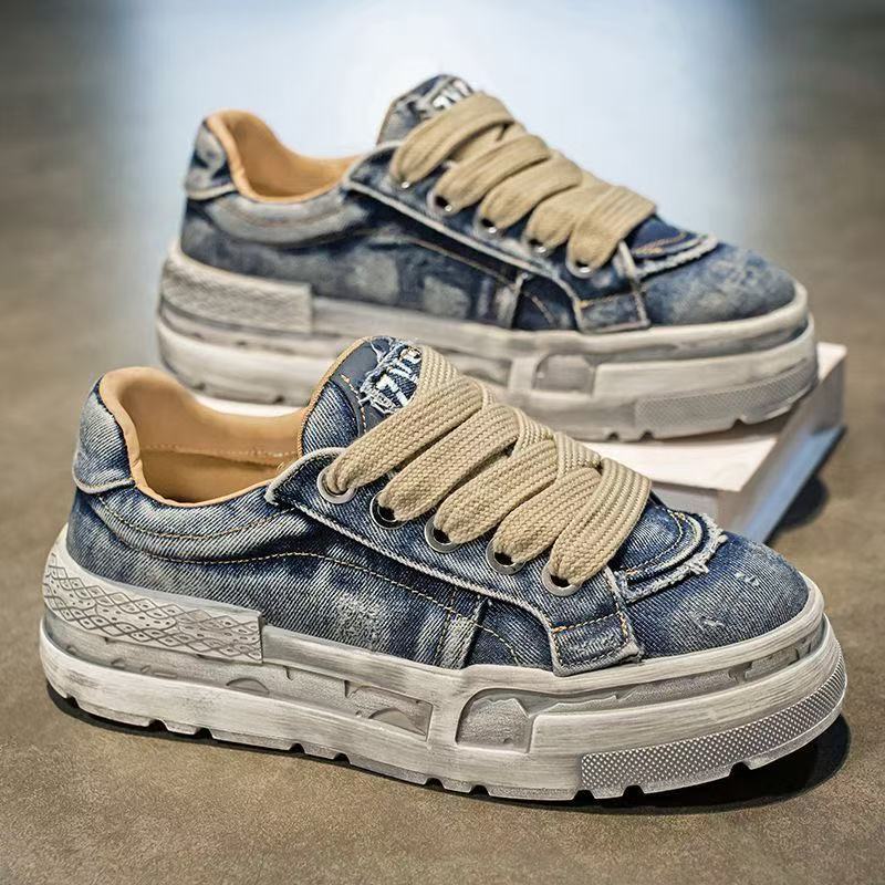 Men's Old-fashioned Denim Canvas Shoes Casual Sports Dad Shoes Trendy Shoes