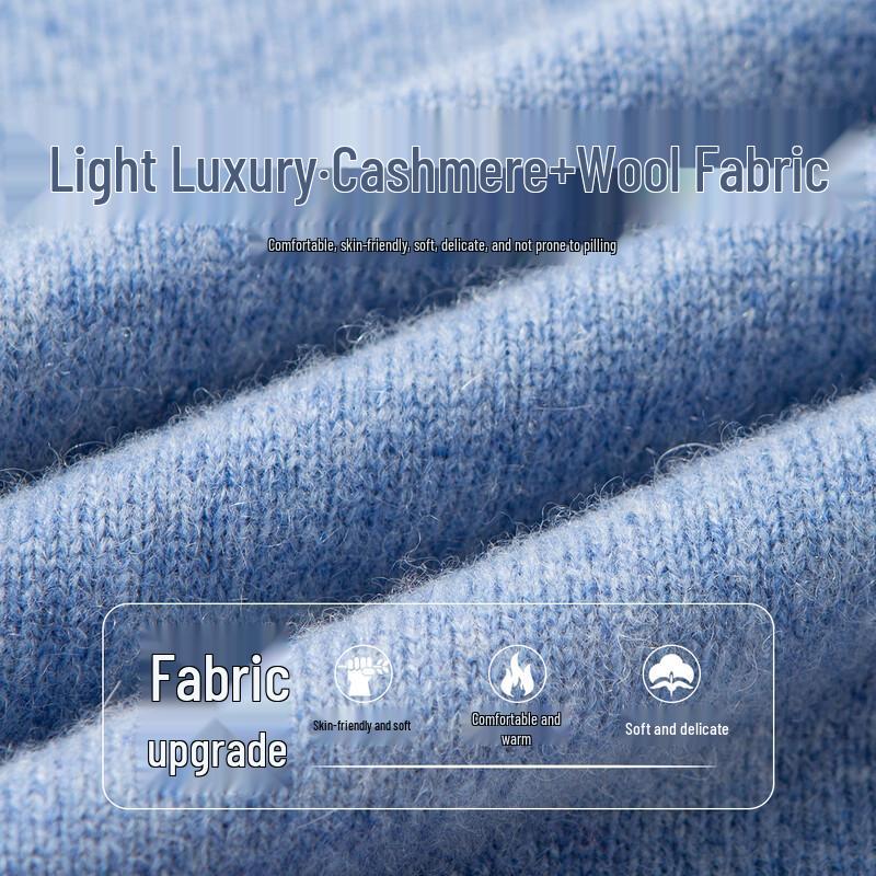 Hodo Premium Wool-Blend Lapel Pullover Sweater