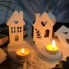 Silicone Mould House Candlestick Resins Molds Love House Candle Holder Mould