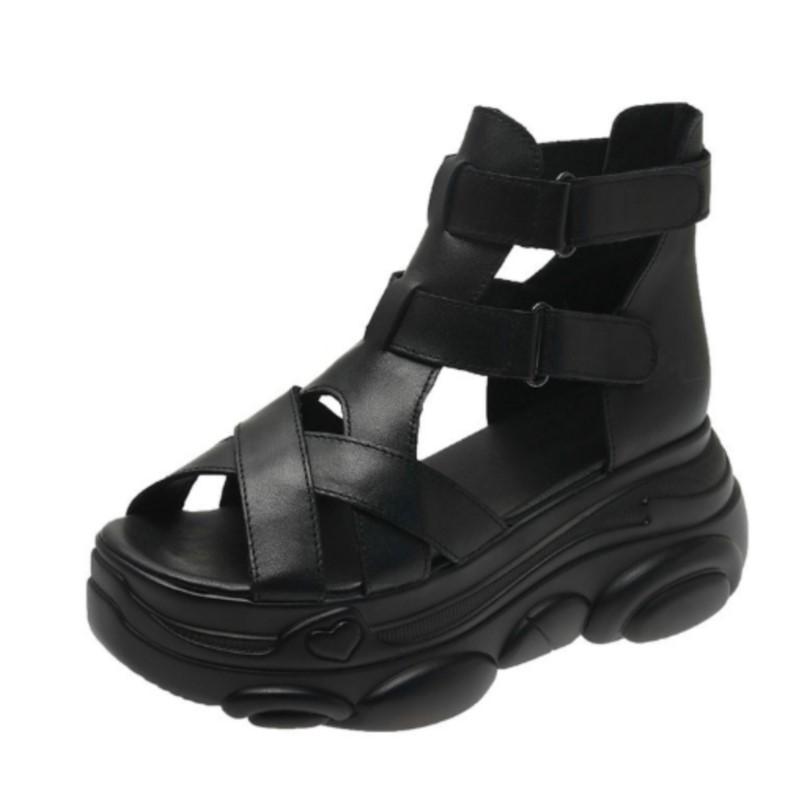 Summer Plus-size Sandals Women's Retro Roman Casual Shoes Flat Platform Platform Women's Shoes C1397