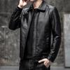 Herren PU-Leder Stehkragen Jacke - Weich, Vielseitig, Leichter Business Casual Mantel für Herbst und Winter