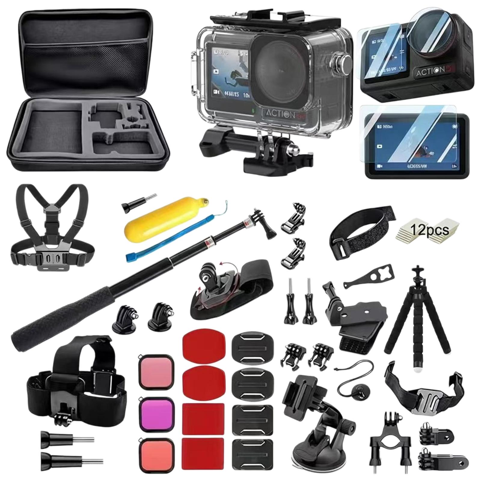 

Underwater Diving Housing for DJI Action 5 Pro/4/3 Includes Floating Hand Grip Tripod Storage Bag Travel Vlog Accessories China Mainland