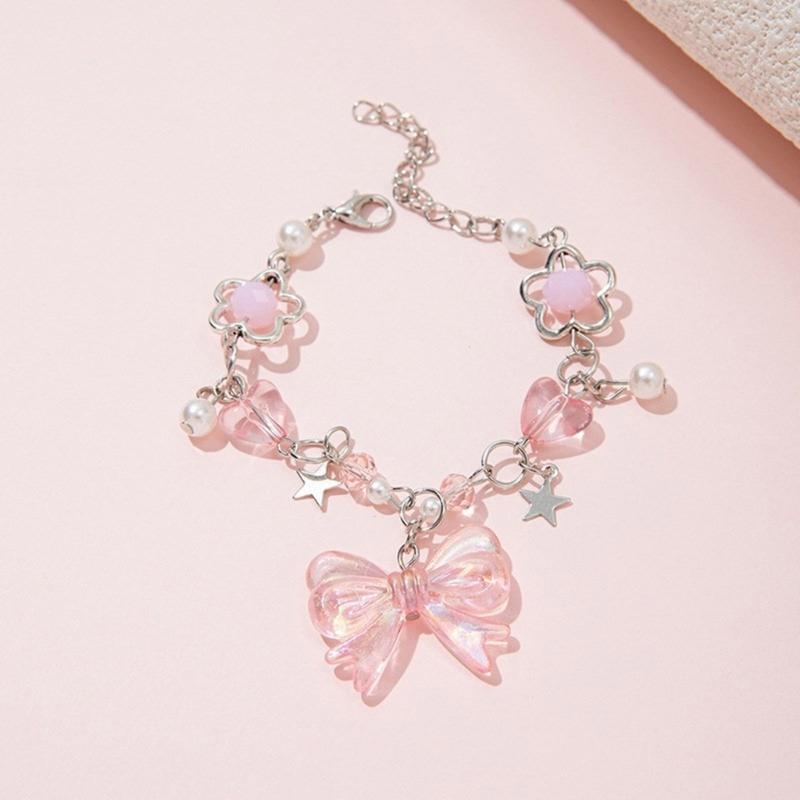 Handmade Crystal Beaded Necklace/Bracelet Stylish Colorful Bead Accessory Fashionable Jewelry for Girls and Women