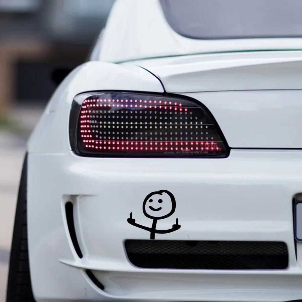 Creative FK Funny Sticker For Cars Trucks Window Windshield Bumper Erect Middle Finger Decor Creative body stickers waterproof