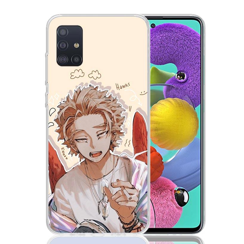 Hawks MHA My Hero A-Academy Phone Case For Samsung Galaxy A52 A32 A22 A12 A02S A50S A30S A51 A31 AA71 Note 20 Ultra 10 S10 Plus