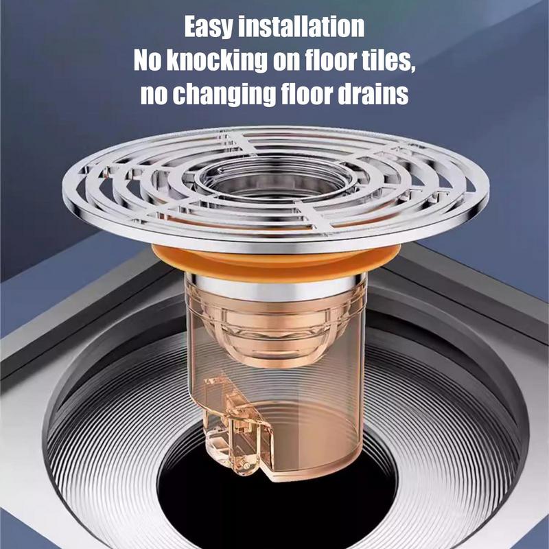 Sink Stopper Bathroom Drain Removable Drain Stopper Basket Hair Catcher Anti-Odor Bathtub Converter Backflow Anti-Clogging Sink