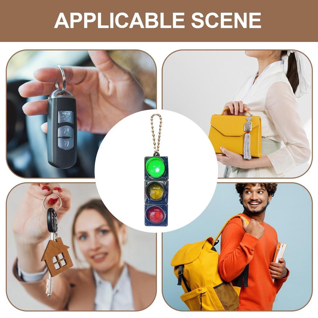 Traffic Light Keychain, Traffic Light Keychain, Car Keychain Backpack Pendant Traffic Light Model Car