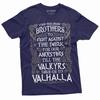 Men's Valkyr Valhalla T-shirt Ancestors Brotherhood Warrior Tee Shirt Thor Odin Norse Mythology Birthday Gift T-shirt For Him
