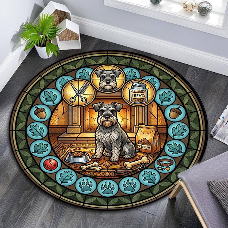 Bulldog Heritage Symbols Round Area Rug Under Office Chairs Bedroom Living Room Home Decor