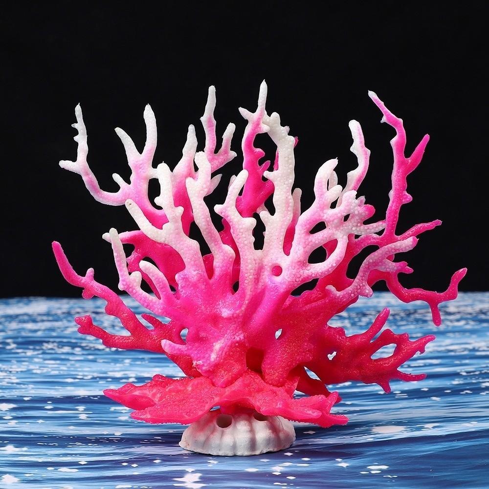 Lifelike Artificial Coral Ornament Plastic Fake Coral for Fish Tank  Home Decoration