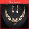 Fashion European Crystal American And Necklace And Earring Bridal Jewelry Set