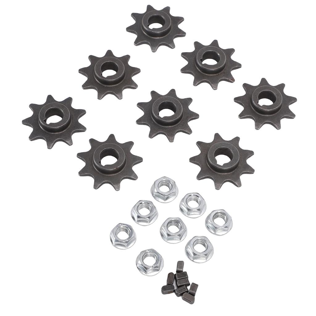 Set di Pignoni per Scooter Elettrico a 9 Denti, Pignoni in Ferro con Diametro Interno 10 mm per Bici, ATV da 47 e 49 , Resistenti all'Usura e Robusti, Semplice
