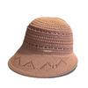 Knitted Hollow Fisherman's Hat Children's Spring and Summer New Breathable Sunshade Sunscreen Hat Hand-woven Basin Hat