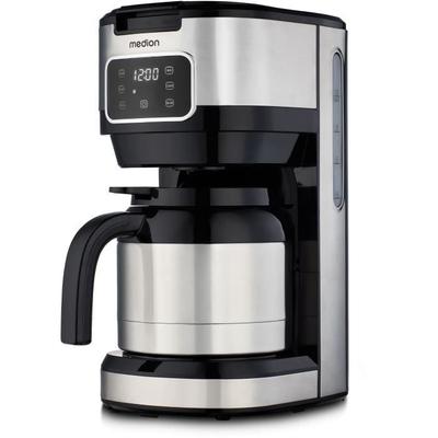 Cafetière Filtre Digitale Isotherme - MEDION - 900W - 1,2L - Silver