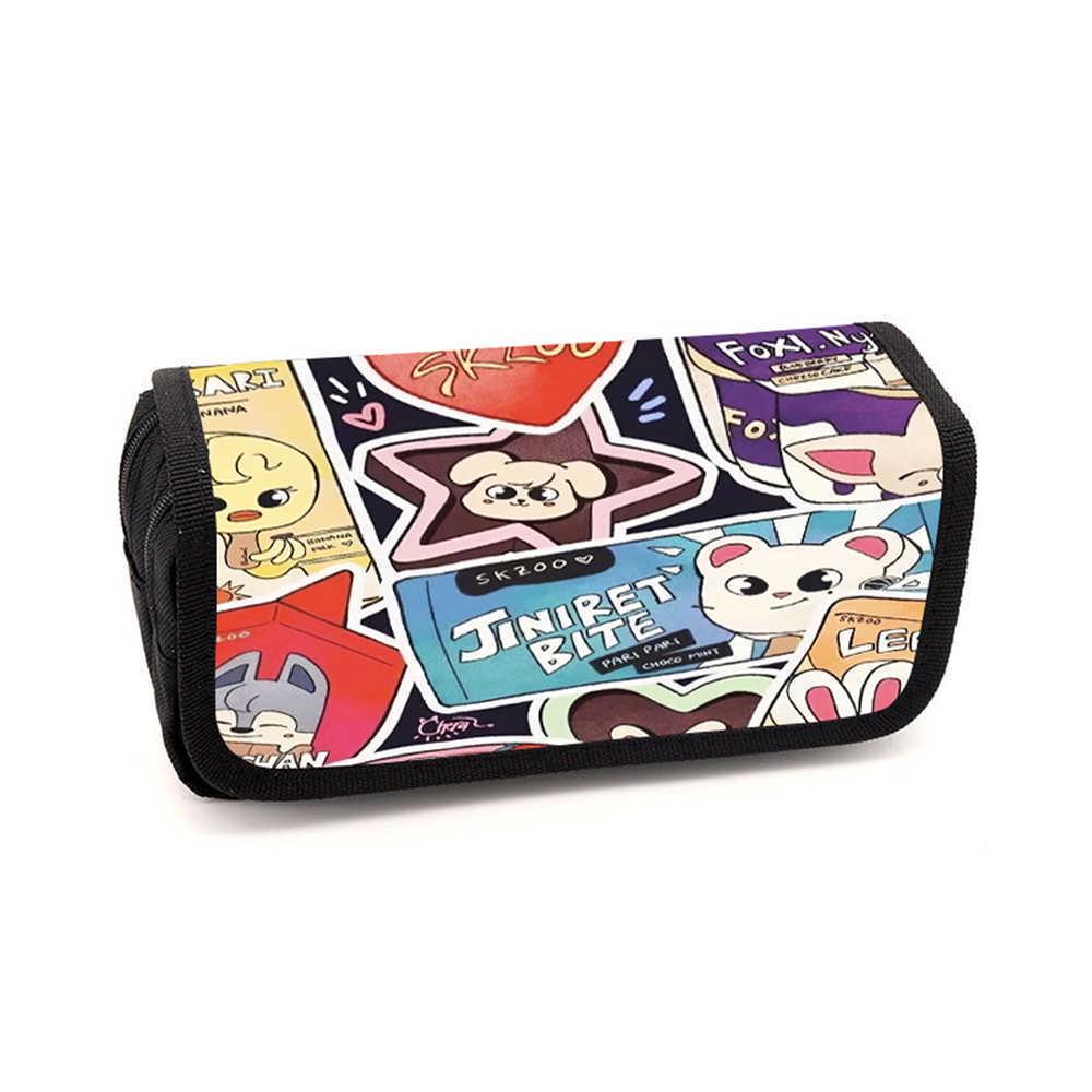 Cute Cartoon Animal Multi-Layer Pencil Case - Large Capacity, Portable Stationery Box for Students