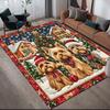 Christmas dog Home Sofa Decoration for Living Room & Bedroom, Non‑Slip Play Flannel Floor Mat for Game Room